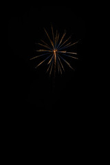 Fototapeta premium 4th of July and new year Fireworks in the night sky. Firework concept background.