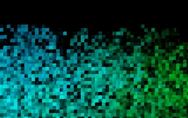 Dark Blue, Green vector cover in polygonal style. Glitter abstract illustration with rectangular shapes. Pattern for commercials.