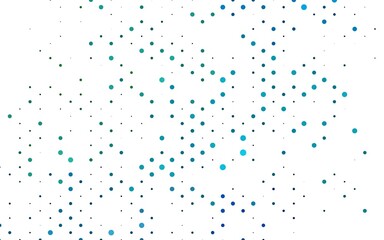 Light Blue, Green vector template with circles. Glitter abstract illustration with blurred drops of rain. Design for business adverts.