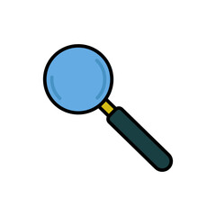 Search flat icon. Design template vector