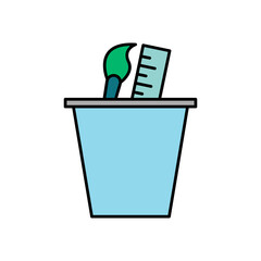 Paint tool flat icon, icon for education. Design template vector