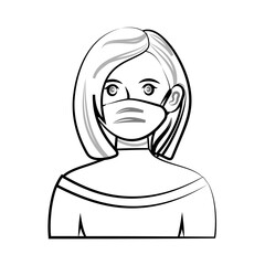 People with Face Masks Illustration