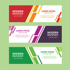 Modern banner vector template