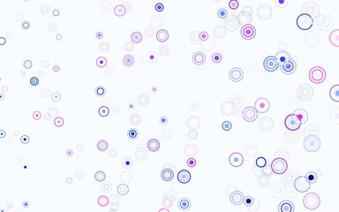 Fototapeta na wymiar Light Purple vector pattern with spheres.