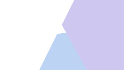 Abstract blank background in trendy light pastel colors: blue and lilac. Horizontal illustration of two elements.