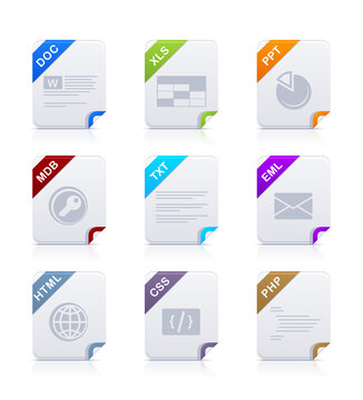 File type icons: Web and Office