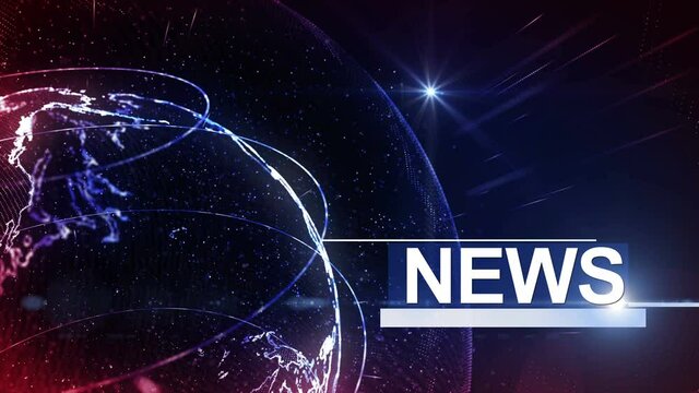 3d rotating world. news generic. Particles with world. movements with light. The lines are moving. particles surrounding the world map 4K
