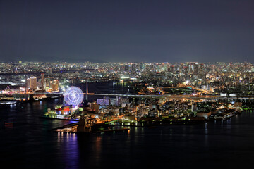 Fototapeta na wymiar 大阪ベイエリアの夜景