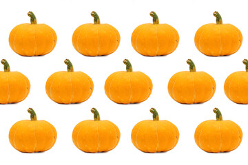 Seamless Pumpkin pattern on white background