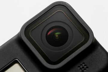 Close up of action camera