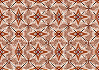 Seamless pattern design with floral background elements, beautiful ornaments, brown, metalic, rusty