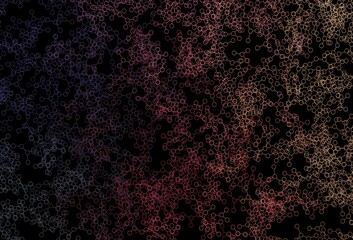 Dark Red, Yellow vector pattern with artificial intelligence network.