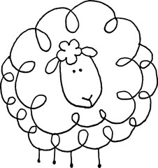 vector cartoon sheep animals background