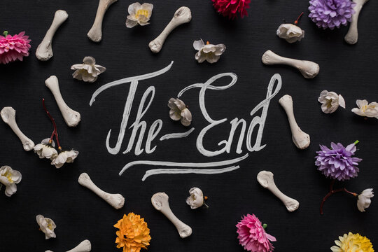 Text the end with bones and flowers