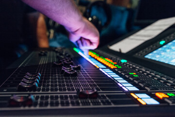 Audio mixing console faders