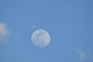 Naklejka na ściany i meble Cielo azul con luna