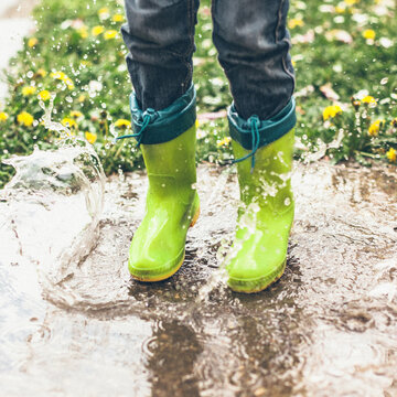 Green Rubber Boots