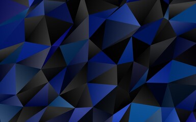 Fototapeta premium Dark BLUE vector blurry triangle template. Triangular geometric sample with gradient. Template for a cell phone background.