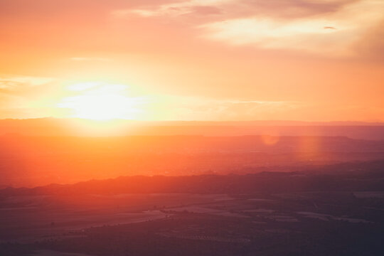 Sunset on a cloudy day