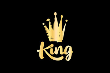 hand drawn Crown logo design