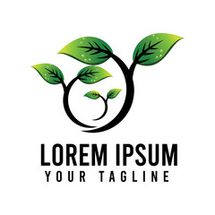 nature leaf logo icon vector template.