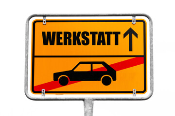 Autowerkstatt Wegweiser