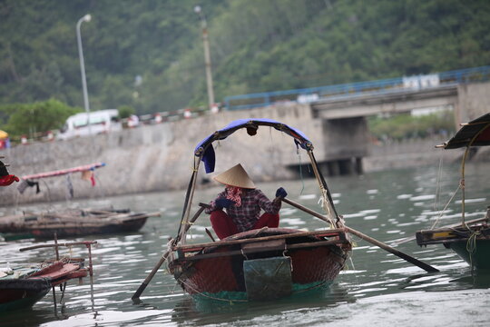 Floating Fishing Village In The Ha Long Bay. Cat Ba Island, Vietnam Asia. Cat Ba, Vietnam - March 5, 2020