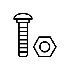 Screw Nut And Bolt Icon Design Vector Template Illustration