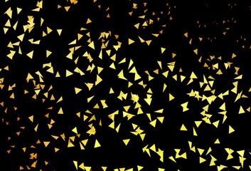 Dark Orange vector layout with lines, triangles.