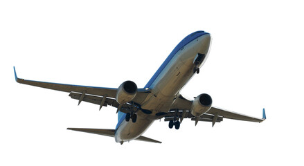 Obraz premium Commercial aircraft isolated on white background