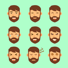 character face pattern illustration