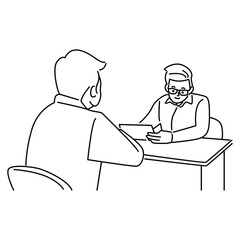 Business consultant manager and employee