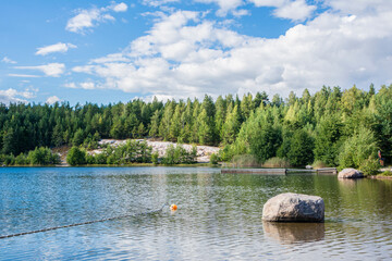 View of the lake in Storsvik, Siuntio, Finland