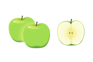 青林檎のカットイラスト