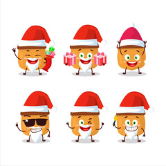 Santa Claus emoticons with walnuts cartoon character