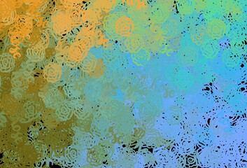 Light Blue, Yellow vector texture with abstract forms.