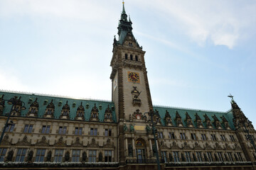 Fototapeta na wymiar Hamburger Rathaus, Deutschland 