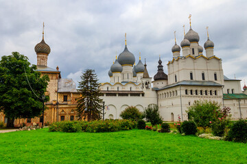 Architectural ensemble of the Rostov Kremlin in Rostov Veliky, Russia. Golden ring of Russia