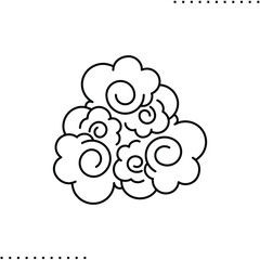 a cloud vector icon in outline