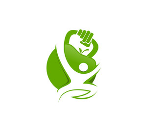 Nature health logo design template