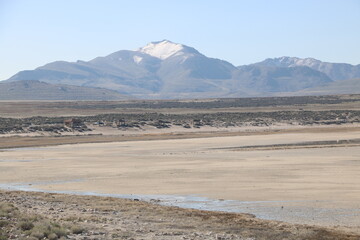 Frary peak in spring, Antelope Island, Utah