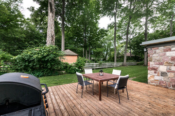 Real estate photography - Beautiful modern fully renovated house with backyard and deck in Montreal's suburb