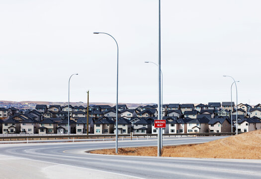 View of new suburban housing community