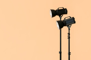 Modern equipment in photo studio