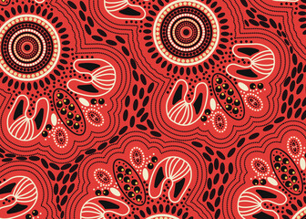 Aboriginal art vector background for fabric and textile