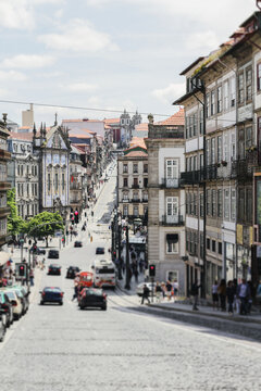 Old town street view in Porto, Portugal