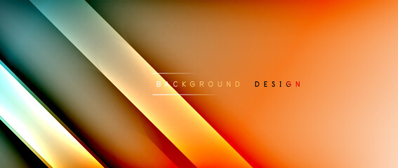 Bright gradient neon lines abstract background