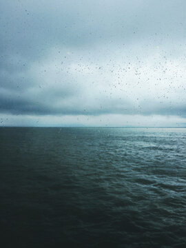 Stormy North Sea Through Ferry Window