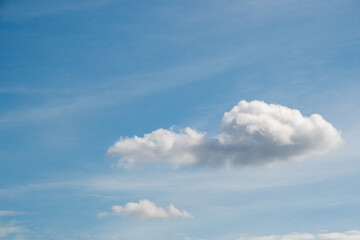A picture of clouds in the blue sky.   Vancouver BC Canada

