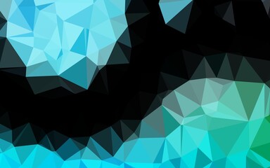 Light Blue, Green vector low poly texture. Colorful illustration in Origami style with gradient.  Completely new template for your business design.